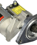Powermaster XS Infi-Clock starter for AMC/Jeep V8 and inline-6 engines, 18:1 ratio, natural finish, angled front-side view