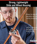 Close Quarters Tubing Cutter For One Eighth To Five Eighths Inch Copper Aluminum Brass And Plastic Tubing in use on copper pipe