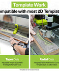Dead Solid L Fence Extender Kit Xt4 For Table Saws And Bandsaws With Clear Acrylic Sight Window and adjustable acrylic guide plate for taper cuts.