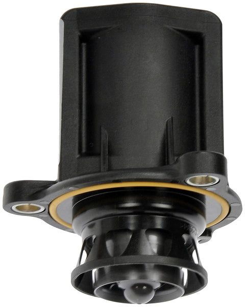 Turbocharger Diverter Valve Drop In Replacement For Audi And Volkswagen Models, shown in black plastic with gasket.