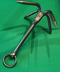 Stainless Steel 316 Hook Anchor Grappling Hook Marine Grade for Boats and Docks 9.5 Inch on green background