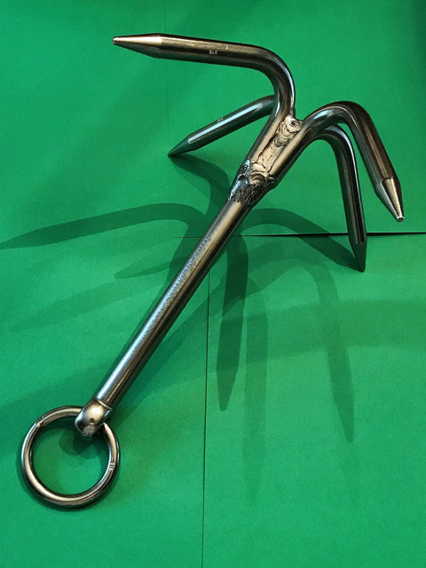 Stainless Steel 316 Hook Anchor Grappling Hook Marine Grade for Boats and Docks 9.5 Inch on green background