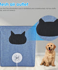 100L Pet Oxygen Chamber Cage And Incubator For Dogs Cats Puppies And Kittens, mesh air outlet detail with foldable design