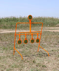 Auto Reset Steel Target For.22 Caliber Rimfire Handguns And Rifles Neon Orange 16 By 11 By 22 Inches with four steel plates