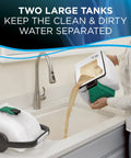 Person emptying dirty water tank of Big Green Professional Carpet Cleaner With XL DirtLifter PowerBrush in a sink