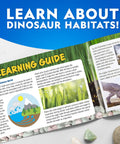 Light Up Dinosaur Terrarium Science Kit For Kids With Never Dry Sand Dino Figures A Backdrop And Gems learning guide page