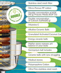 15 Stage Shower Filter With 2 Cartridges Removes Chlorine And Heavy Metals KDF-55 Activated Carbon Calcium Sulfite Chrome Showerhead Purifier