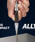Heavy Duty Automatic Center Punch 3 Piece Set Packaged With 6 Inch Chrome Steel Body And Adjustable Spring Tension in use penetrating metal.