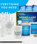 Magic Chemistry Kit For Kids With 10 Mind Blowing Tricks, STEM Projects And Science Experiments packaging and contents