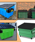 Heavy Duty Dumpster Cover Waterproof 12 Oz Material With No Fuss Elastic Corner Edges Keeps Trash Can Top Safe From Rain Snow Sun And Dirt Dimensions 48 By 36 By 6 Inches 100 Percent Weather Resistant Patio Cover With Logo Customization