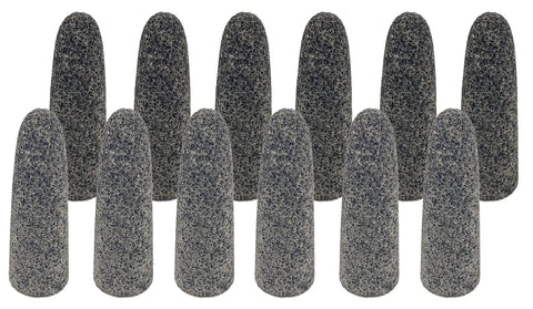 Pack of 12 Zirconia Alumina Round Tip Grinding Cone Z20 S Portable Heavy Duty Tool For Metalwork With Open Cutting Face Delivers Aggressive Cut And Long Life Hex Nut Secures The Abrasive 1 Inch By 3 Inch By Three Eighths Inch Thread Pack Of 12