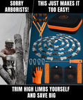 53 Inch Limb Rope Saw For Quick Clean Cuts No Ladder Needed 360 Rope Chain Saw Sharp Manual Tree Cutter Kit