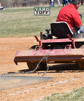Heavy Duty Zinc And Steel Mesh Field Drag Mat For Surface Leveling With Tow Chain And Tow Ring, rugged yard drag in action