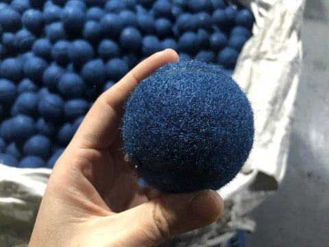 Blue 2.36 Inch Heavy Duty Precut Tennis Ball Floor Protectors for Classroom Furniture 200 Count