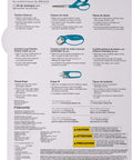 Back of Garment Making Starter Kit, 3-Piece Turquoise Set With Comfort Loop Rotary Cutter, product packaging details displayed.