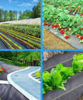 Heavy Duty Black Weed Barrier Fabric 6 Ft By 300 Ft Premium 3.5 Oz Woven Ground Cloth installed in garden paths and vegetable beds