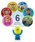 Paw Patrol Led Night Light Projector With Dusk To Dawn Sensor Plug In Six Character Projections showing characters on ceiling