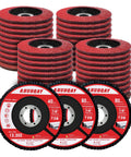 40 Pack 4-1/2 Inch Ceramic Flap Discs for Angle Grinder, Type 29, 40 60 80 Grit Set for Metal, Stainless Steel and Wood