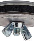 Heavy Duty 3/4 Inch Conduit Hole Seal With Galvanized Steel Back Plate Rock Solid Cable Grommet For Electrical Panels, gray, round grommet with mounting screw.