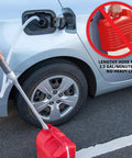 Auto Stop Fuel Transfer Pump With One Hand Operation And No Heavy Lifting 3X Power From D Battery used on silver car