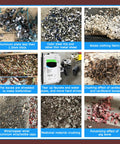 Beast 220V Universal Biaxial Metal Shredder Crusher Machine processing various metal, plastic, and waste materials.