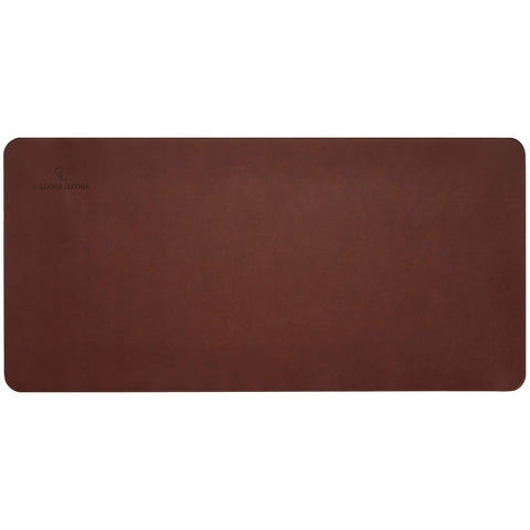 Premium PU Leather Desk Mat Large 36 By 17 Inches Dark Brown Office Keyboard And Mouse Pad Desk Cover Protector For Top Of Desks
