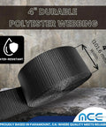 4 Inch By 30 Foot Heavy Duty Winch Straps With Flat Hooks Built To Haul Pack Of 10 Black Tie Downs For Flatbed Trucks Trailers