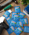 100 Pack Lead Remover Wipes for Shooting Ranges and Industrial Cleaning, individually wrapped wipes with tools and handgun.