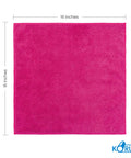 Pink 16x16 inch Ultra Soft Microfiber Cloth from 12 Pack, Reusable And Washable Do It All All Purpose Indoor Outdoor Cleaning