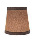 Empire Clip On Chandelier Lamp Shade Set Of 9, Grey Textured Fabric With Brass Fitter, Empire Shape shown in profile view
