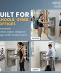 Wall Mounted Water Dispenser With Touch Free Sensor High Capacity 9.5 GPH Cooling Filter Monitor NSF Certified Ideal Hydration Station