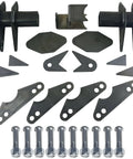 Universal Four Link Suspension Kit With Adjustable Bars And Panhard Bar For Custom Builds Ride Ready Includes Weld On Mounts 24 Inch Steel Link Bars Axle And Frame Brackets Center Link Mounts, brackets and bolts