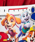 Close-up of Totally Extra Large Paw Patrol Gift Bag with Chase, Everest, Skye for birthdays and parties, 15 inch white bag with tissues.