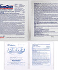 Top Tier Blood Spill Kit And Bodily Fluid Cleanup Set Featuring Heavy Duty Absorbent Powder packaging, instructions, and usage details.