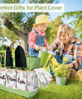 Best Mom Gift Set For Mothers Day From Daughters Floral Garden Tool Kit With Watering Can Hand Rake Trowel Transplanter Pruner Gloves