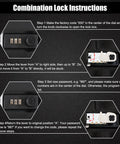 Portable Pistol Safe With Combination Lock For Nightstand Travel Home Car Truck, instruction steps for setting lock code