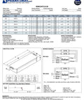 Technical datasheet for Quik-Pak 10-Pack Fluorescent EBallasts For 2 F40T12 Linear Lamps, Preheat Rapid Start, 120V AC, Model RSW234T12120A.