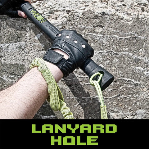 B.A.S.H 30 Inch Sledge Hammer With 12 Lb Drop Forged Head Pro Grade Unbreakable Steel Core Handle lanyard attachment
