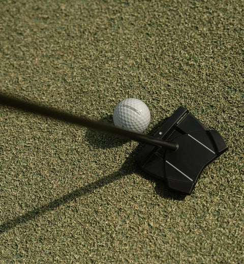 Infinite Zero Torque 606 Putter Right Hand 35 Inch With Double Milled Face For Consistent Roll Distance Control And A Two Tone PVD Anti Glare Finish For Focused Alignment And Reduced Distractions on grass with golf ball