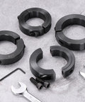 Beefy Double Split Shaft Collar 1-3/4 In Bore, 2-3/4 In OD, 11/16 In Thick, Black Oxide Lock Collar With Set Screws; tools included