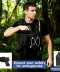 Man wearing Hydration Chest Vest With 2L Water Bladder, Lightweight Running Backpack For Women And Men, Reflective Gear Holster