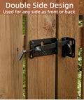 Heavy Duty Thumb Latch Self Locking Gate Latch For Wooden And Vinyl Fences 9 Inch Handle Double Sided Fence Hardware Kit