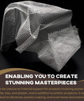 Aluminum Wire Mesh Roll for Arts and Crafts, Sculpting Mesh 15.7 Inch by 16.4 Feet, Lightweight Dope Craft Wire Mesh displayed on black background