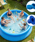 Family in pool with Six Pack Pool Plug Replacement And Drain Valve Cap Set for above ground pools, shown in detail.