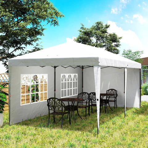 10x20 Pop Up Canopy Tent With Four Sidewalls, Portable Outdoor Party Gazebo Shelter, Instant Setup No Tools Needed, Carry Bag Included