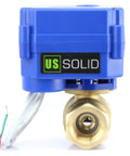 Motorized Brass Ball Valve 1 Inch With Standard Port 9 To 24V AC DC And Two Wire Auto Return Setup Reliable NPT Threading