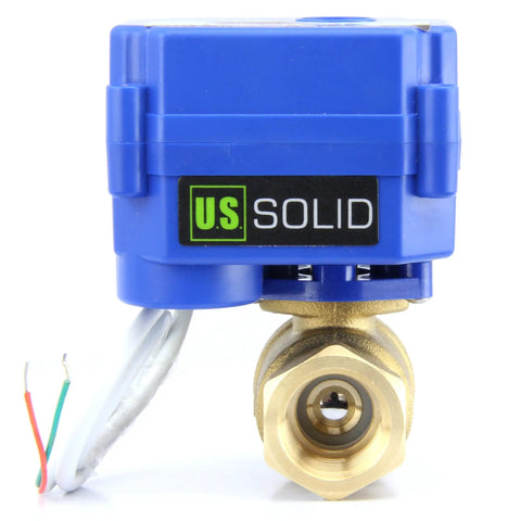 Motorized Brass Ball Valve 1 Inch With Standard Port 9 To 24V AC DC And Two Wire Auto Return Setup Reliable NPT Threading