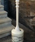 Outdoor Smokeless Cigarette Butt Receptacle In Galvanized Steel With Lid 5 Gallon Capacity 40 Inch Tall 12 Inch Diameter