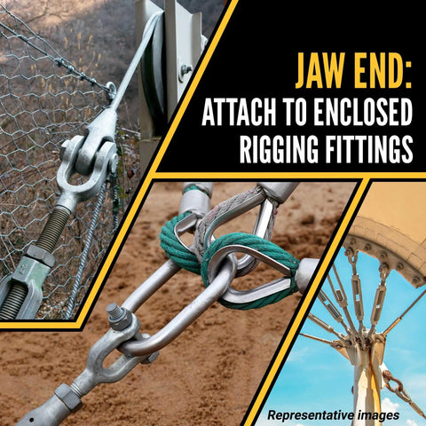 Heavy Duty Galvanized Turnbuckle Two Inch By Twenty Four Inch Jaw And Jaw Configuration Thirty Seven Thousand Pound Pulling Power for rigging fittings.