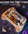 Machine factory theme 3D Wooden Puzzle Gear Ball Challenge for Adults DIY Marble Run Pinball Machine Model Kit With Six Mechanisms Five Tier Tracks And Real Time Path Adjustments For Thrill Seeking Brain Teasers, wooden